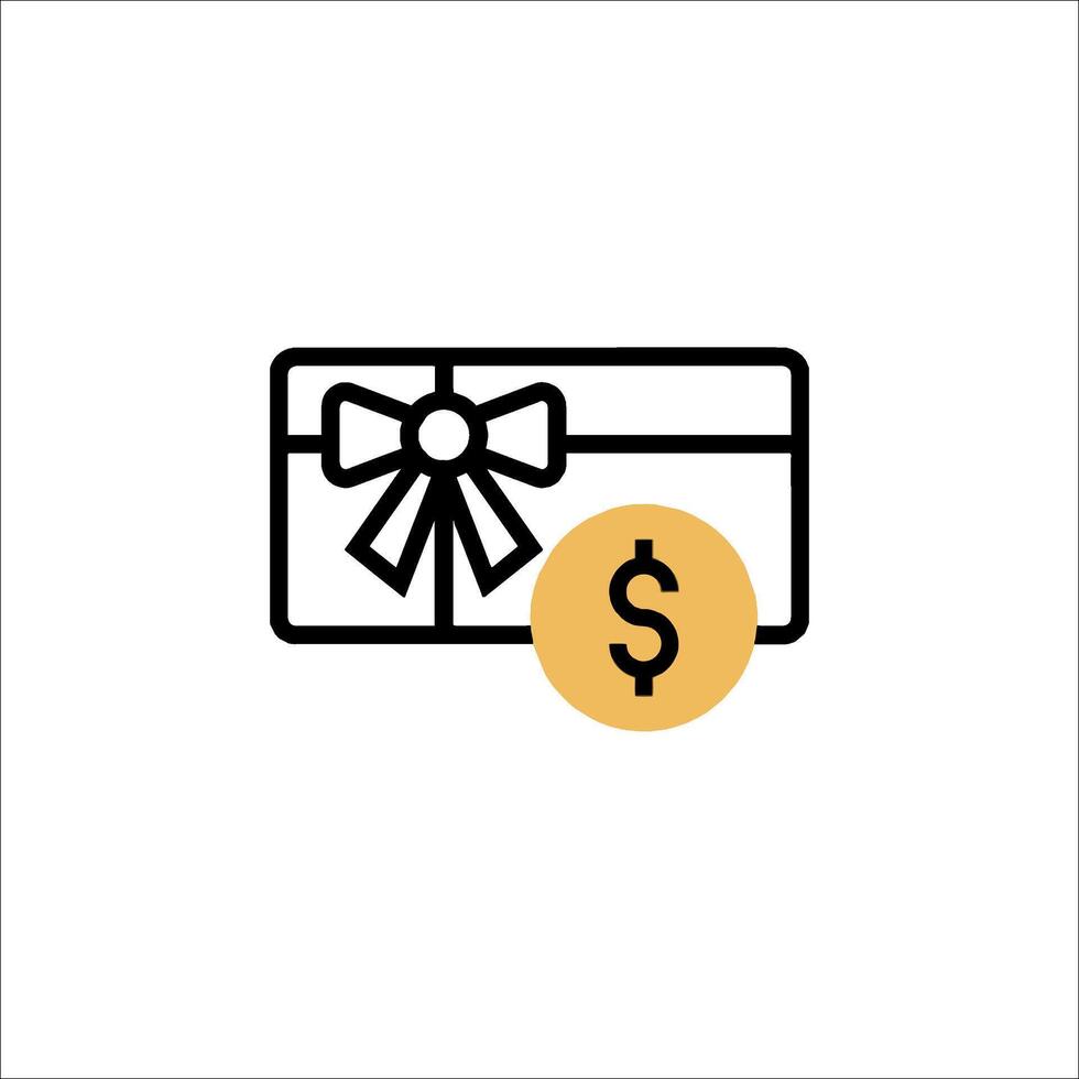 gift box with dollar sign rice 1 credit usd vector