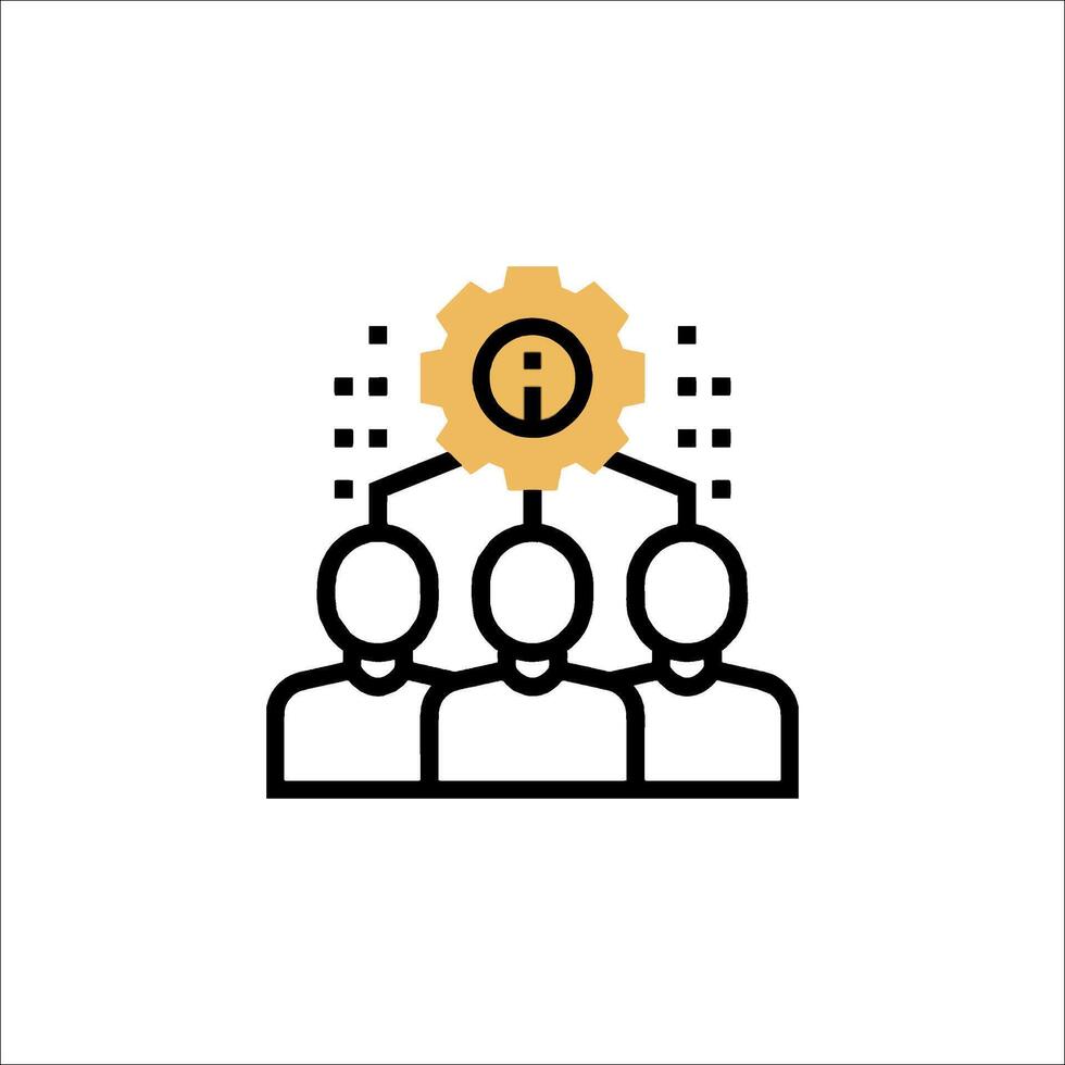 A group of people with a key icon vector