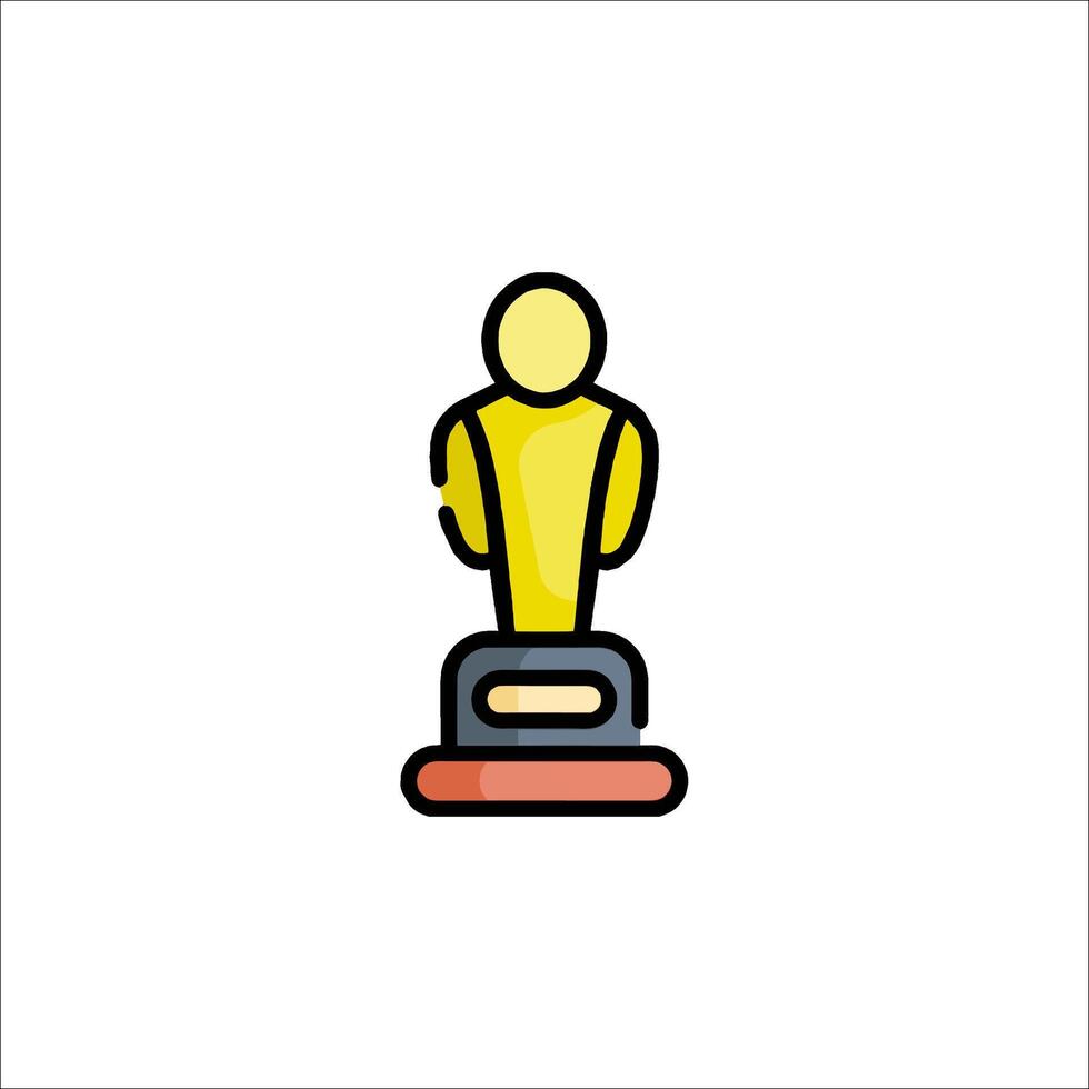 The award icon is a yellow man standing on a pedestal vector