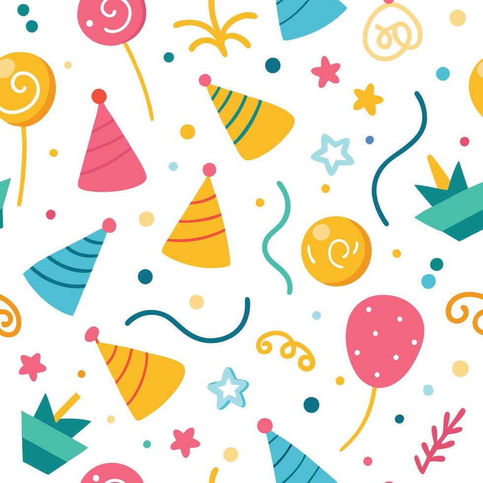happy birthday seamless pattern vector
