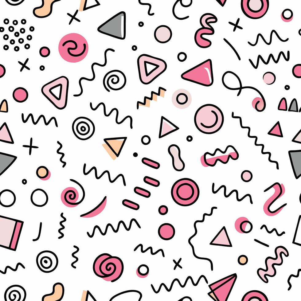 seamless pattern with retro style retro style illustration vector
