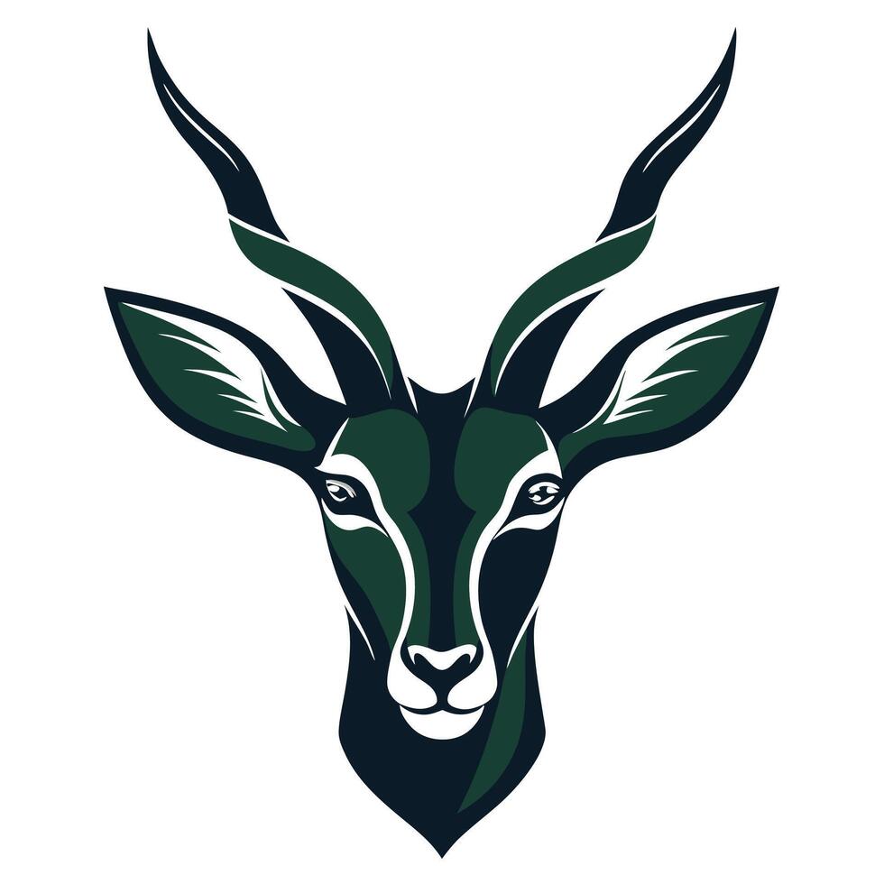 an image of a deer head with horns vector