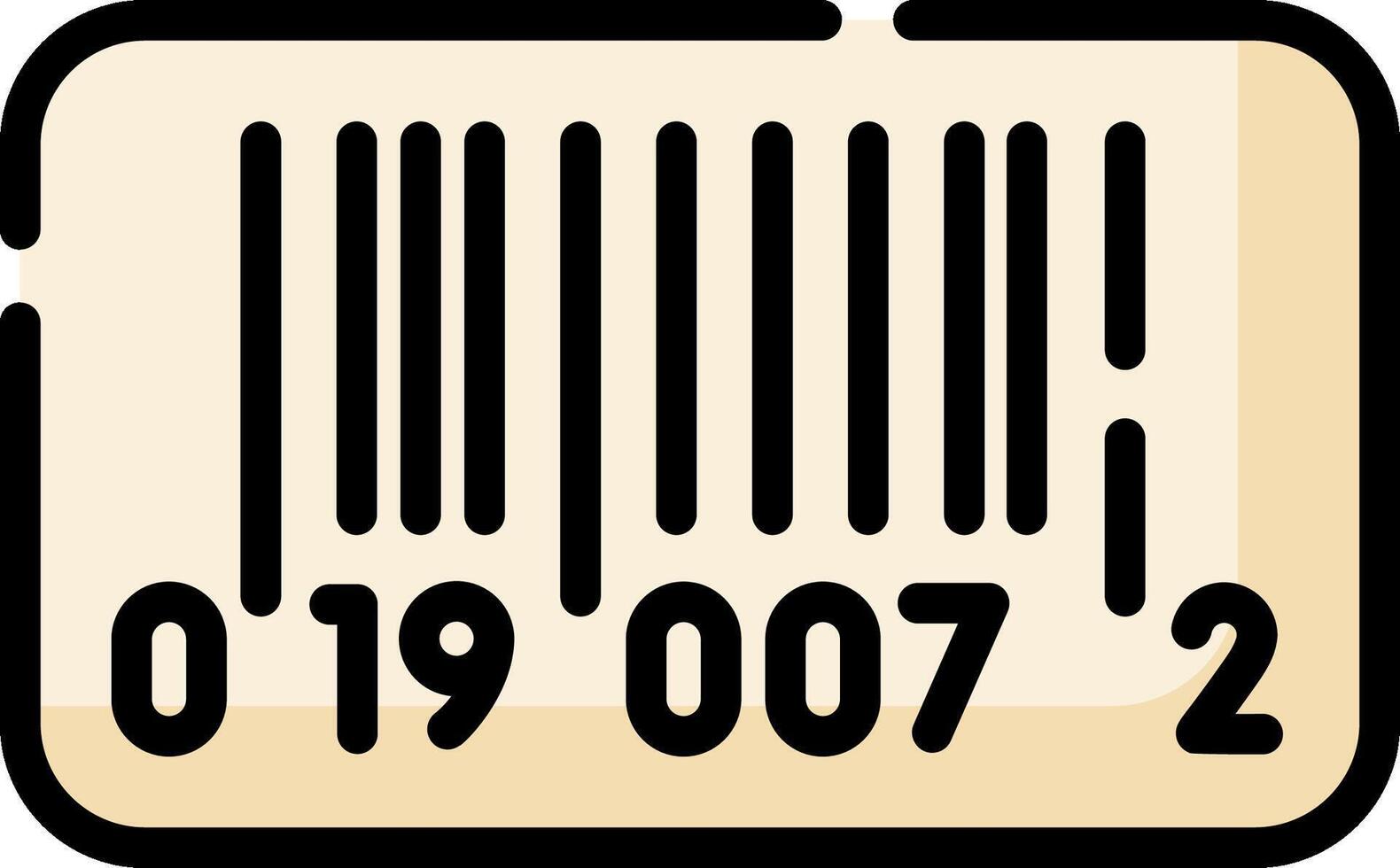A barcode with numbers and a number vector