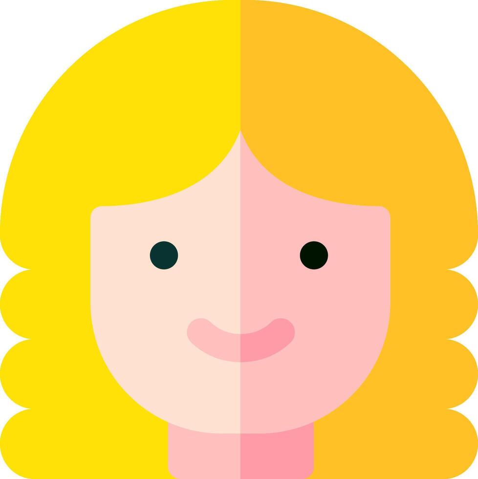 A woman's face with a yellow hair color vector