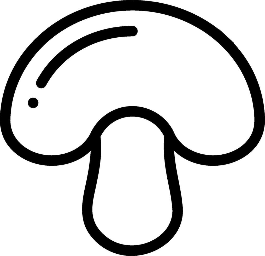 A black and white mushroom icon vector