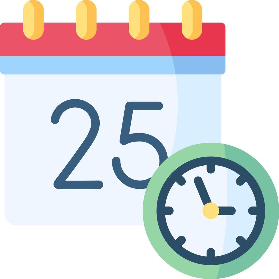 Calendar and clock icon illustration vector