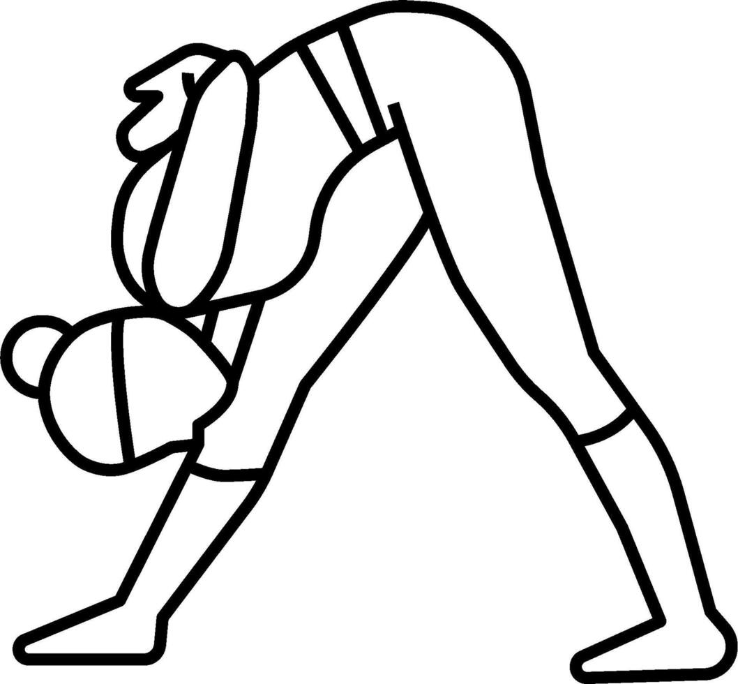 A woman doing yoga poses on a white background vector