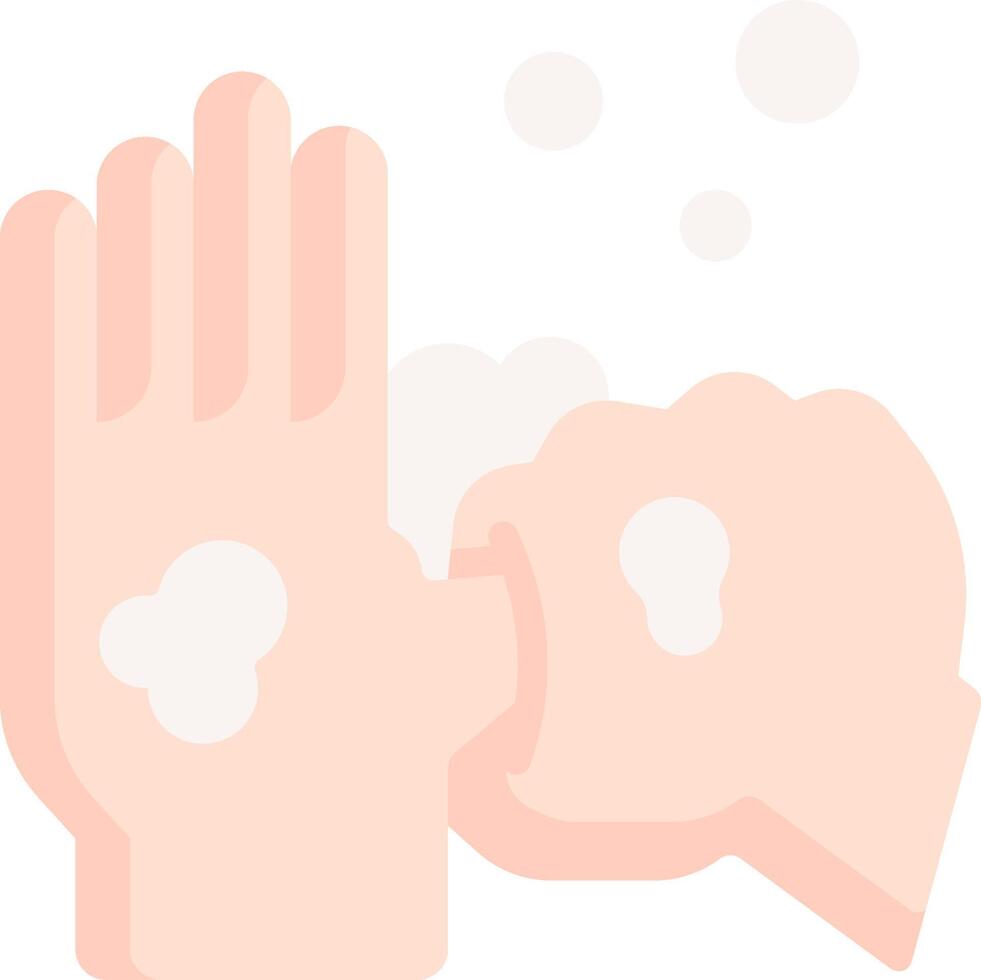 A hand washing with soap and water vector