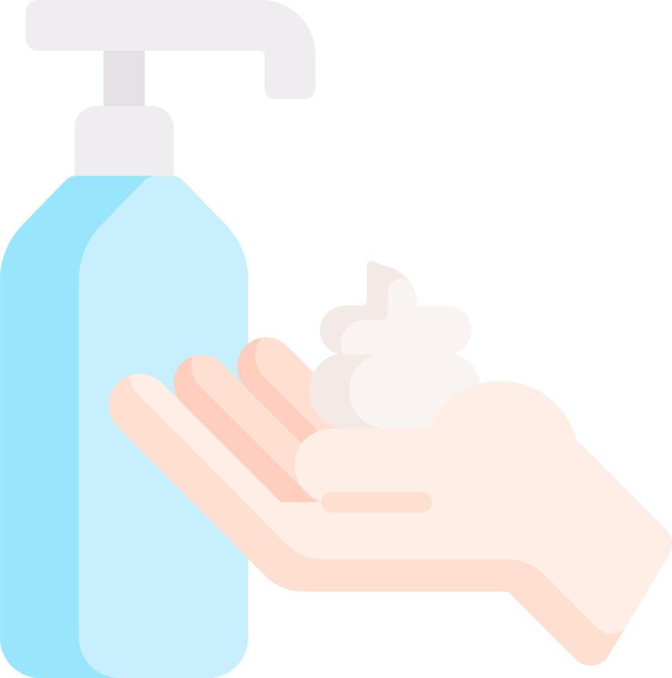 Hand washing soap with soap and water vector