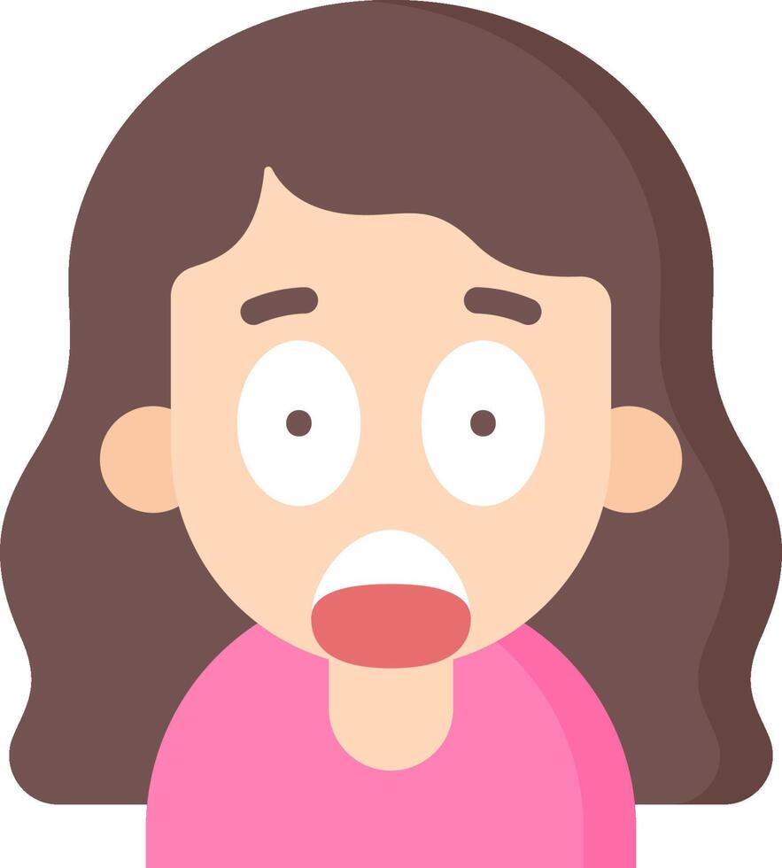 A woman with a shocked expression on her face vector