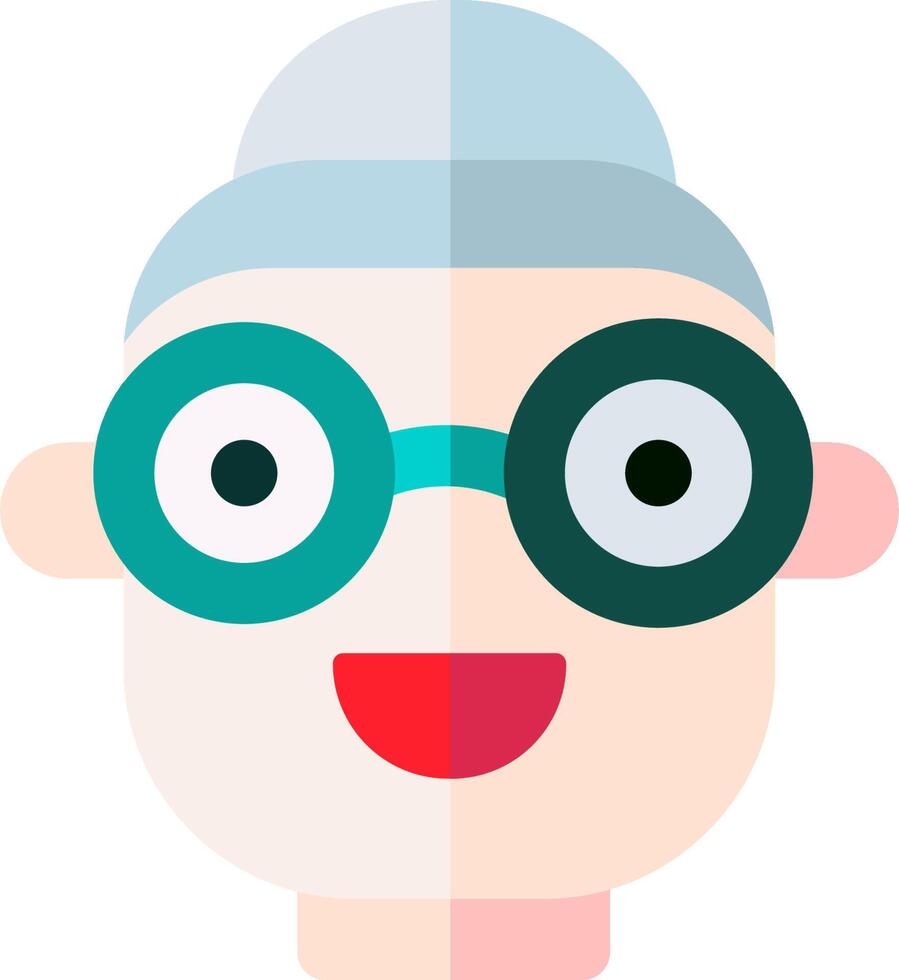 An old man with glasses and a hat vector