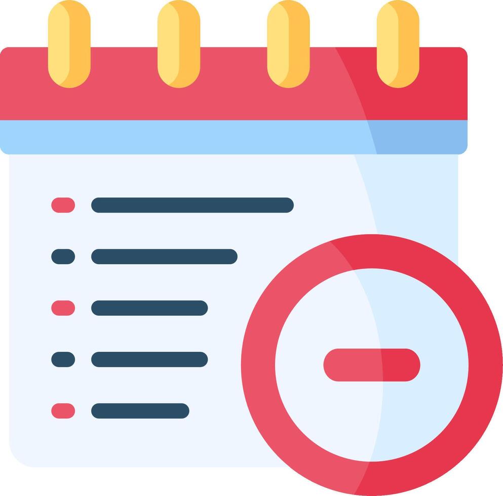 A calendar with a red dot and a red circle vector