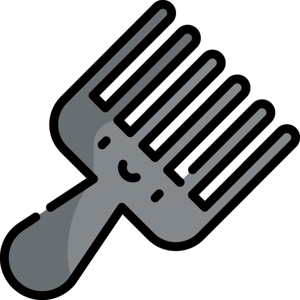 A comb with a smiley face on it vector