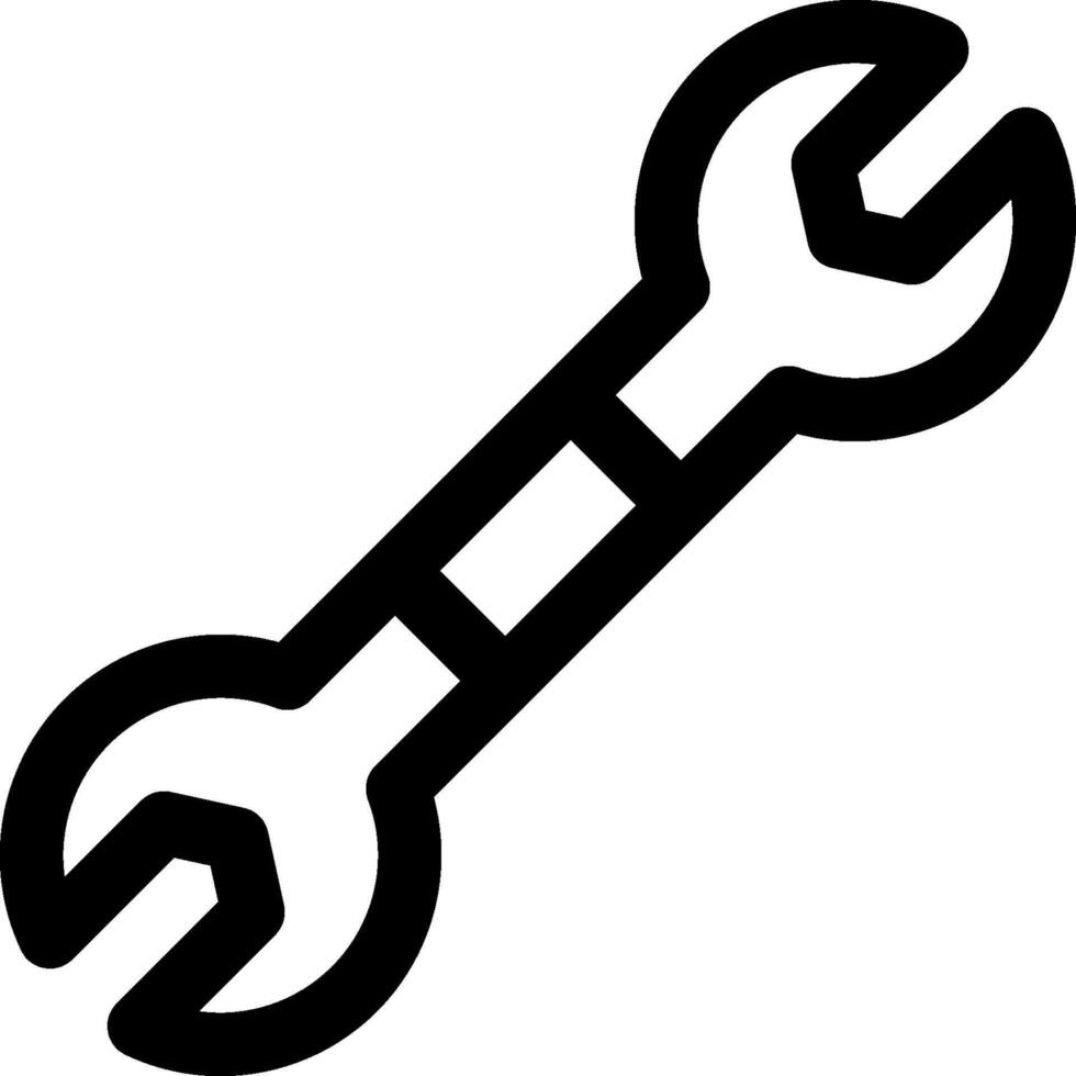 A wrench icon on a white background vector