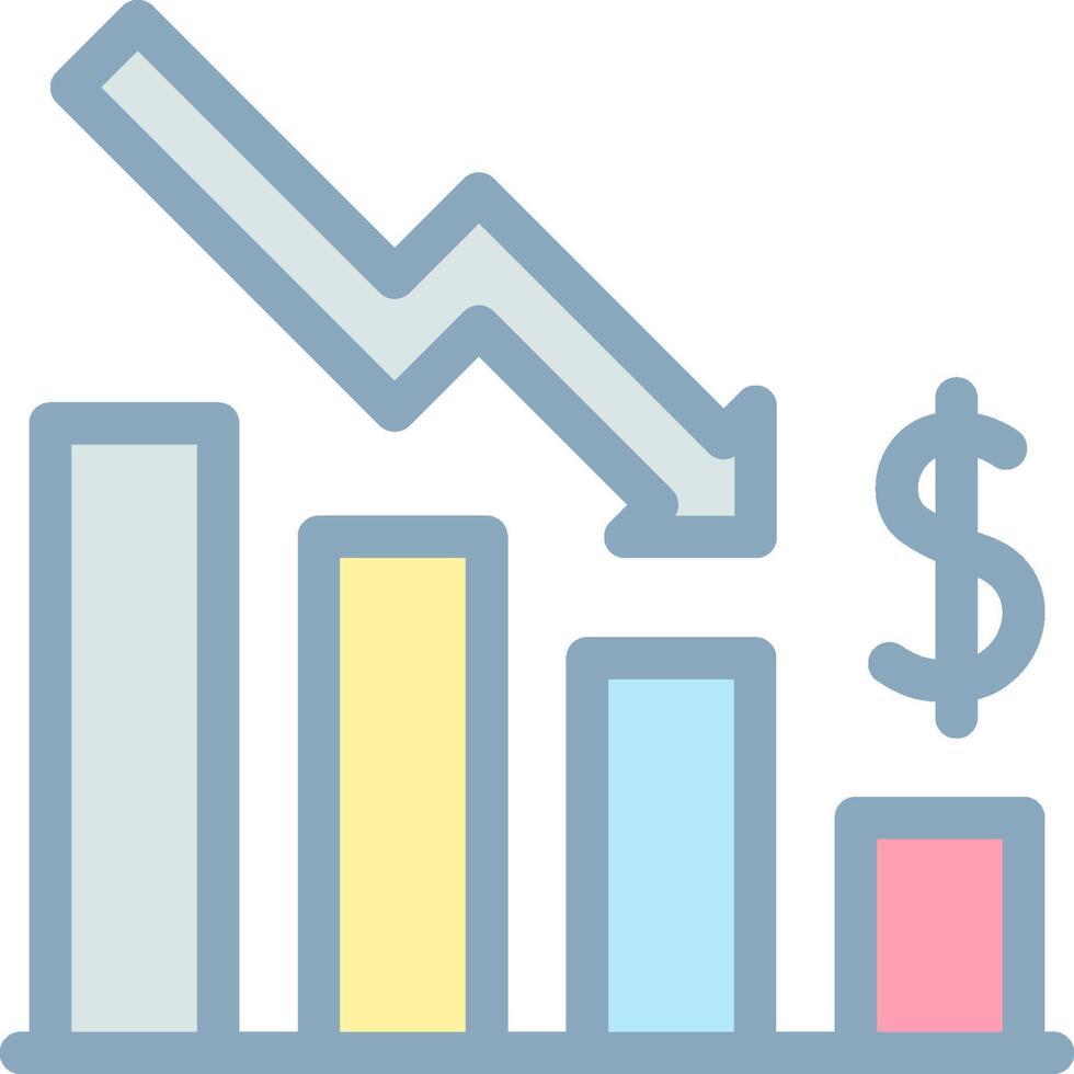 A graph with a dollar sign and an arrow going up vector