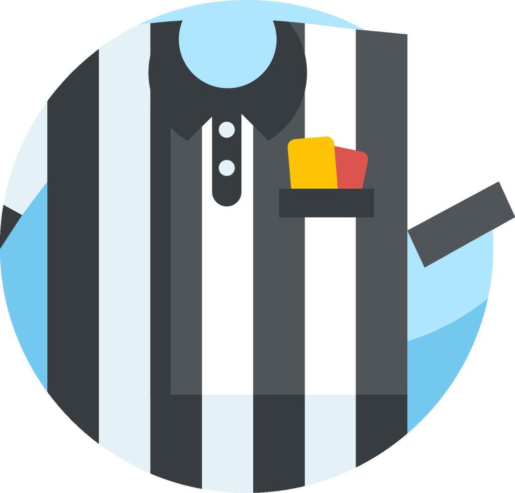 A referee's uniform with a yellow card vector