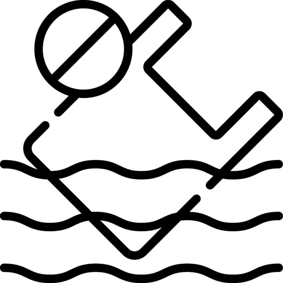 A black and white illustration of a swimming pool vector