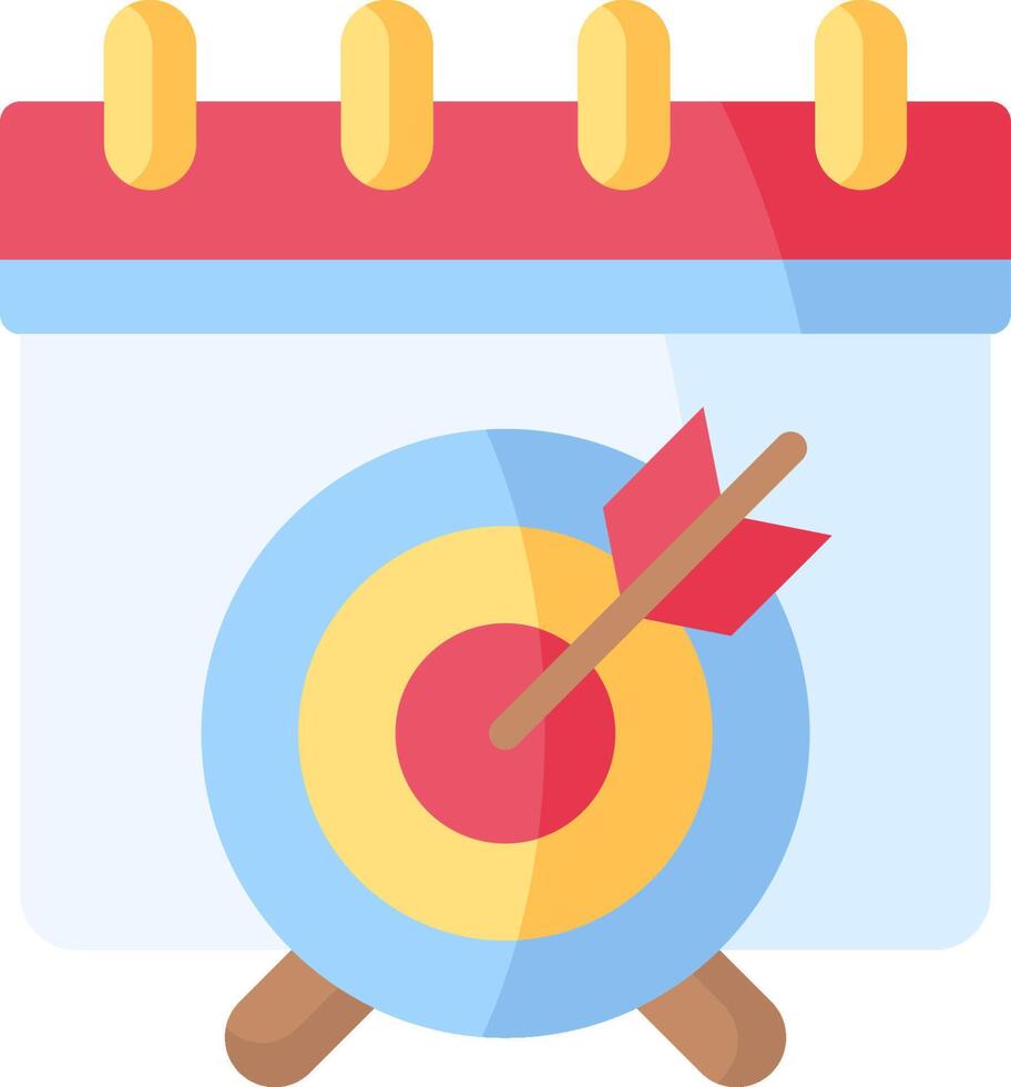 Calendar icon with arrow and target vector