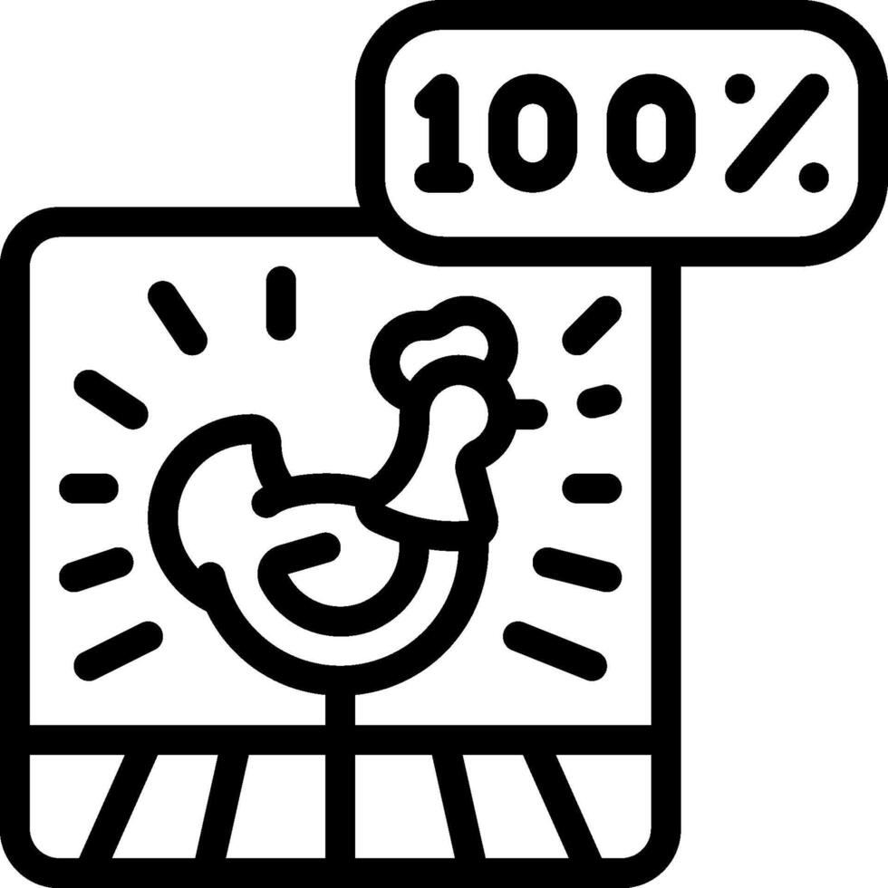 100 chicken icon illustration vector