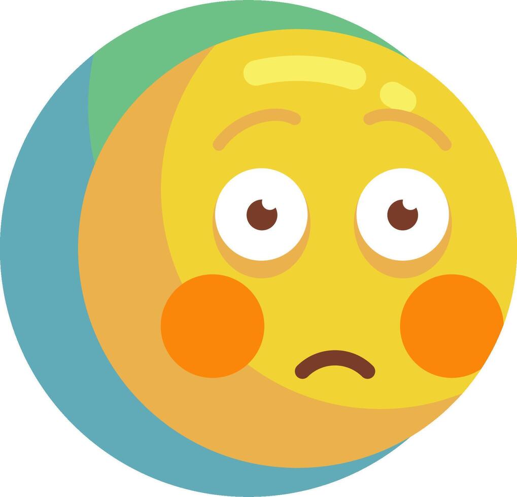 A sad emoticor with a sad face vector