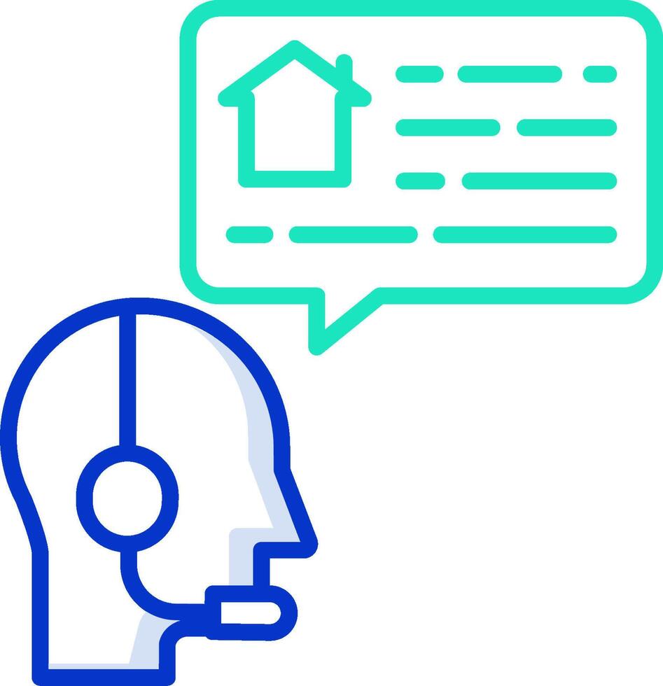 Homebuyer agent chatbot vector