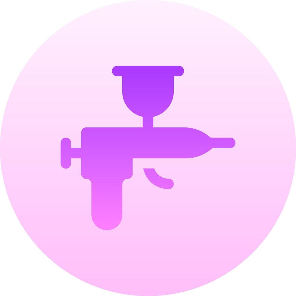 A purple and pink icon of a paint gun vector