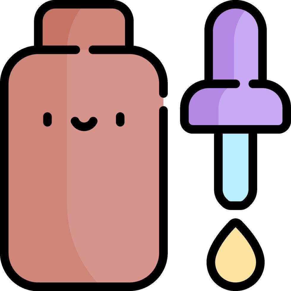 A bottle with a dropper and a smiley face vector