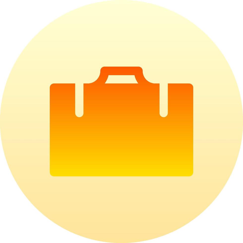 A yellow suitcase icon on a white background vector