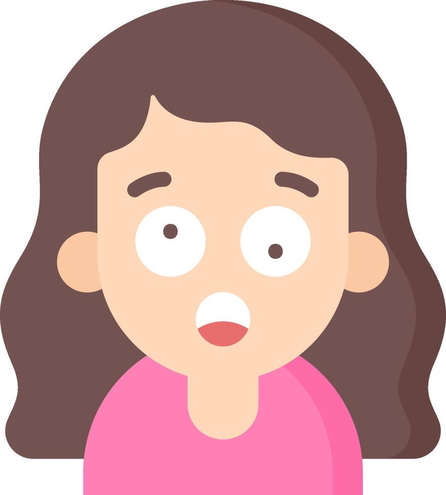 A woman with a shocked expression on her face vector
