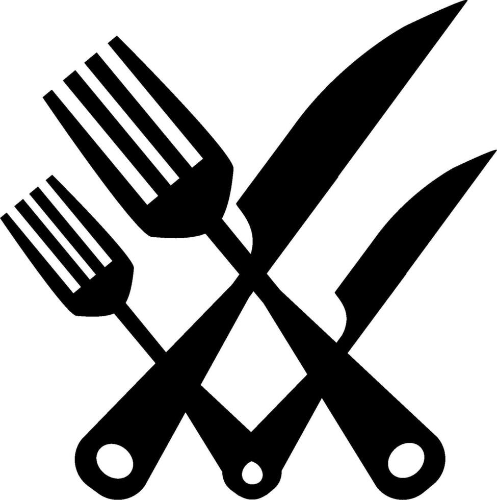 Fork and knife clip art vector