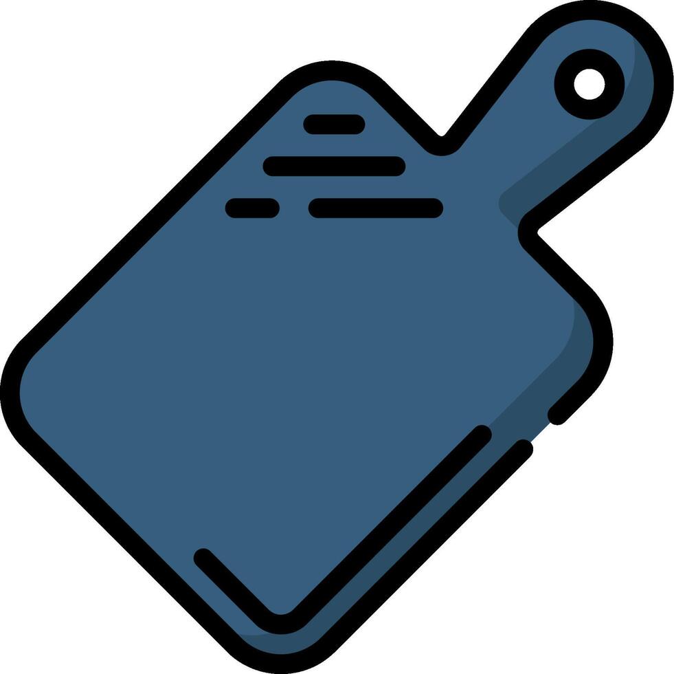 A blue cutting board icon on a white background vector