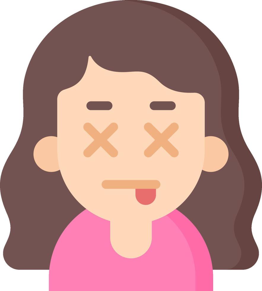 A woman with a face covered in a pink shirt vector
