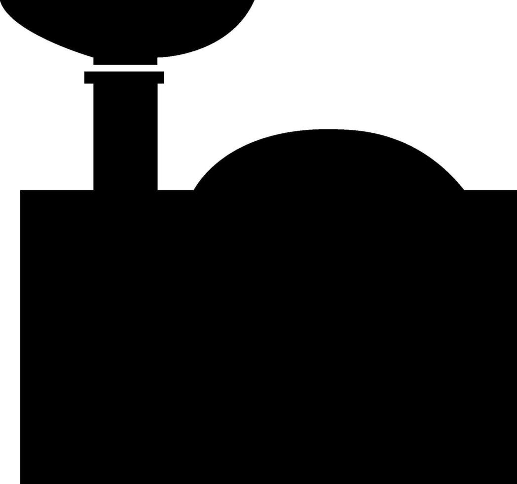 A black and white silhouette of a machine vector