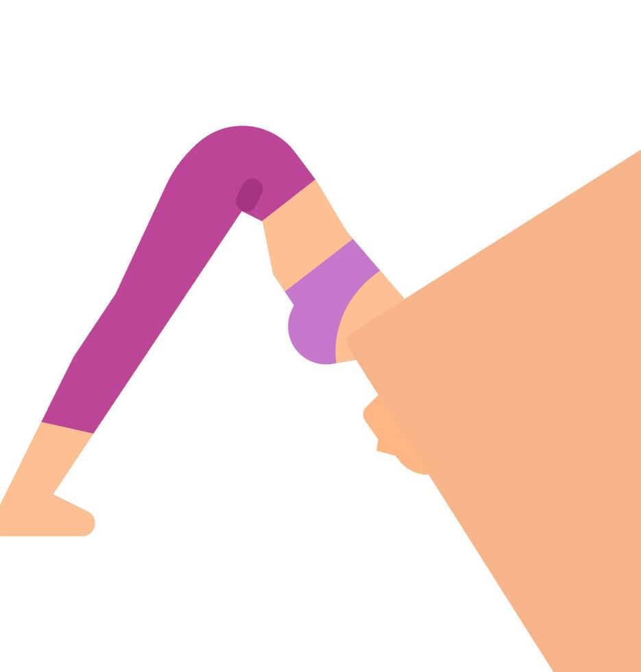 A woman doing a downward dog pose vector