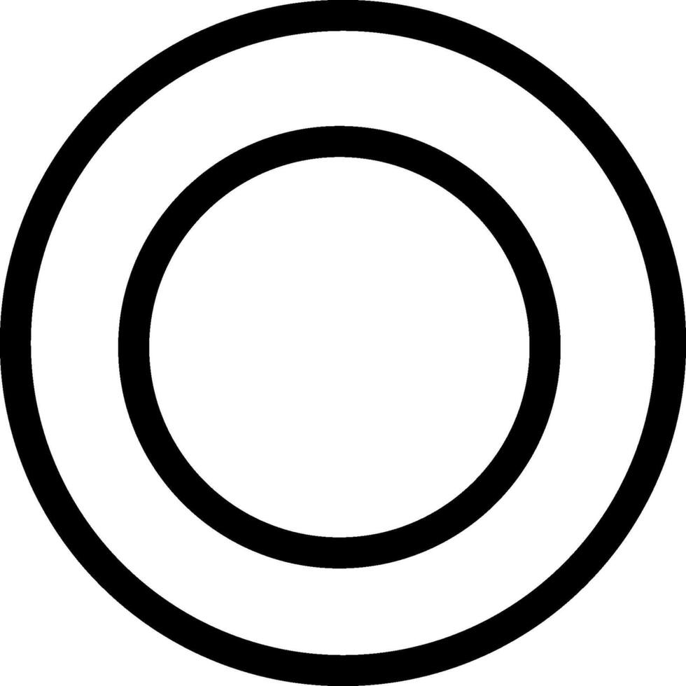A circle with a black outline on a white background vector