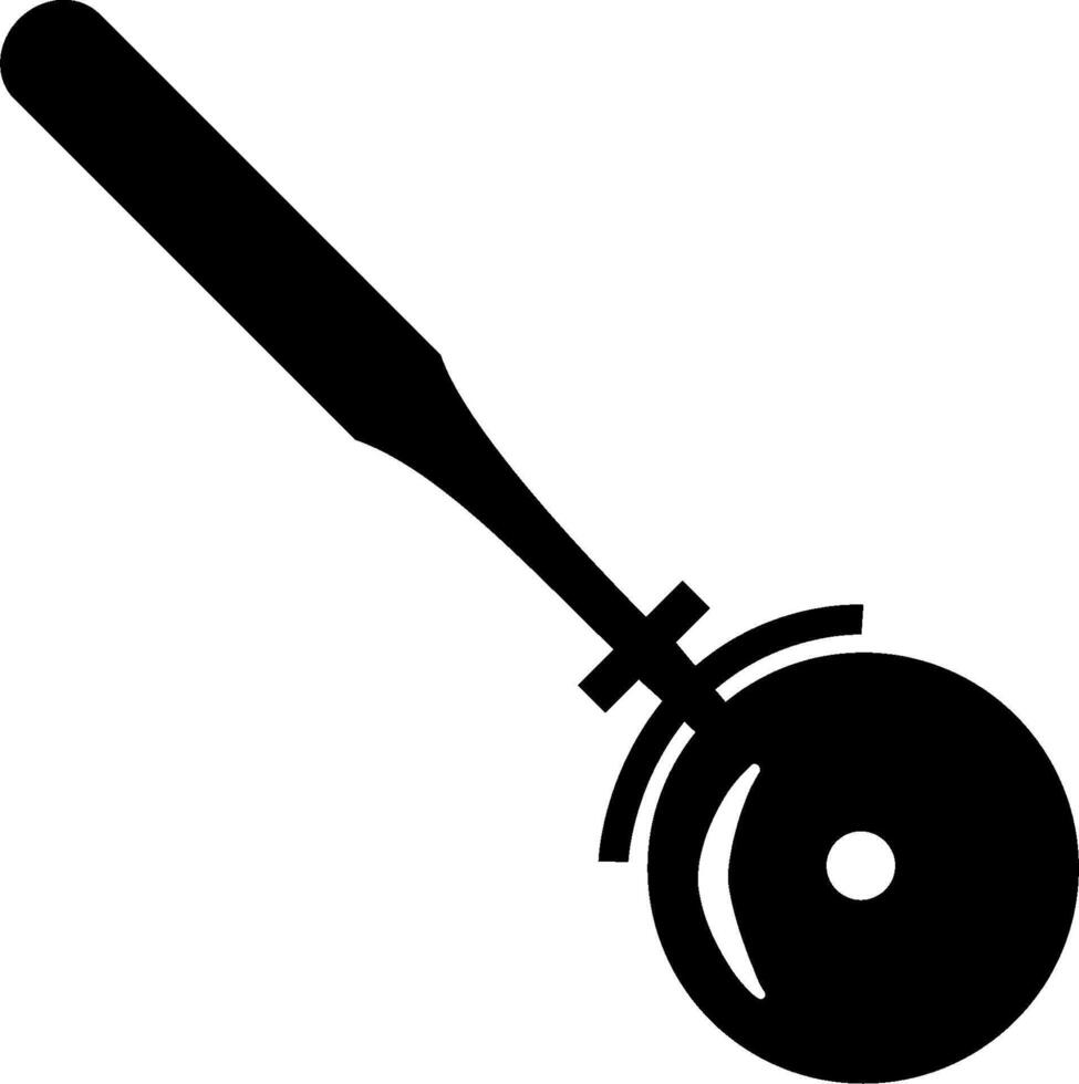 A black and white silhouette of a baseball bat vector