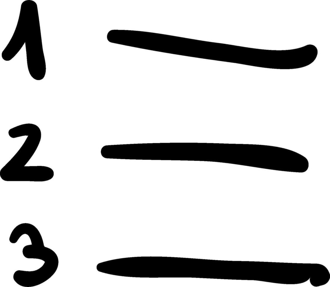 A drawing of a number with a number written on it vector