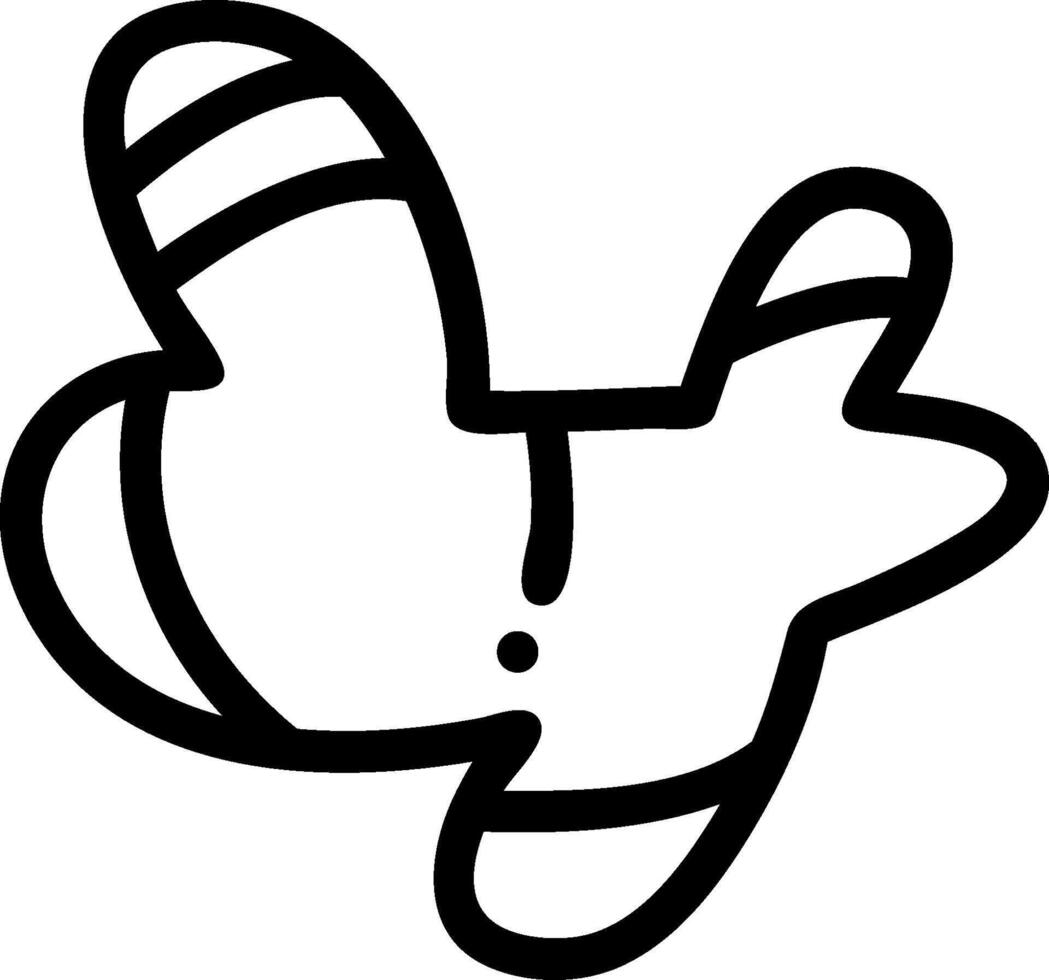 A black and white drawing of a plane vector