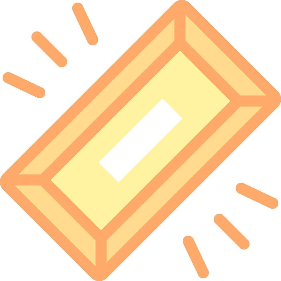 A yellow rectangle with a white background vector