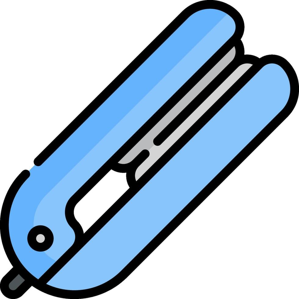 A blue pen with a black handle vector