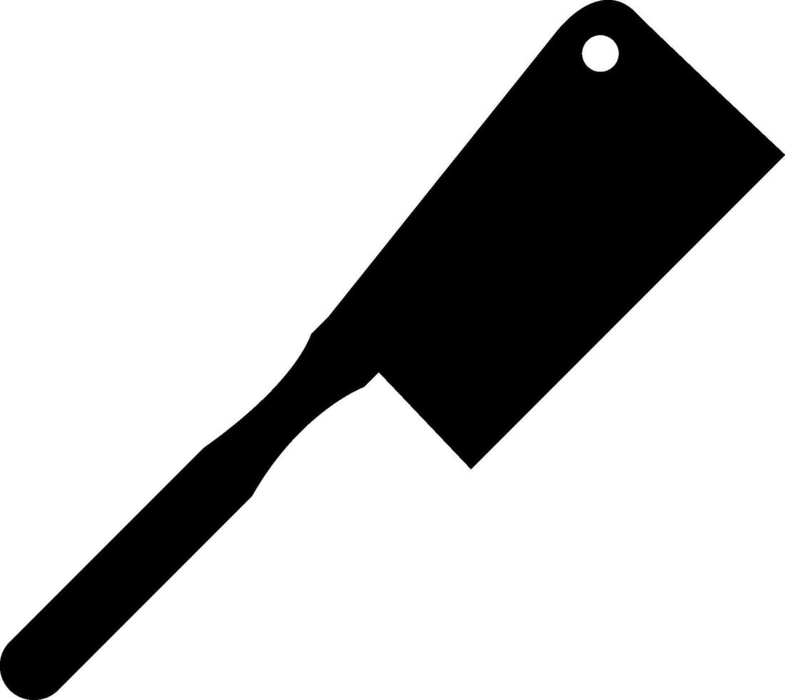 A black and white silhouette of a knife vector