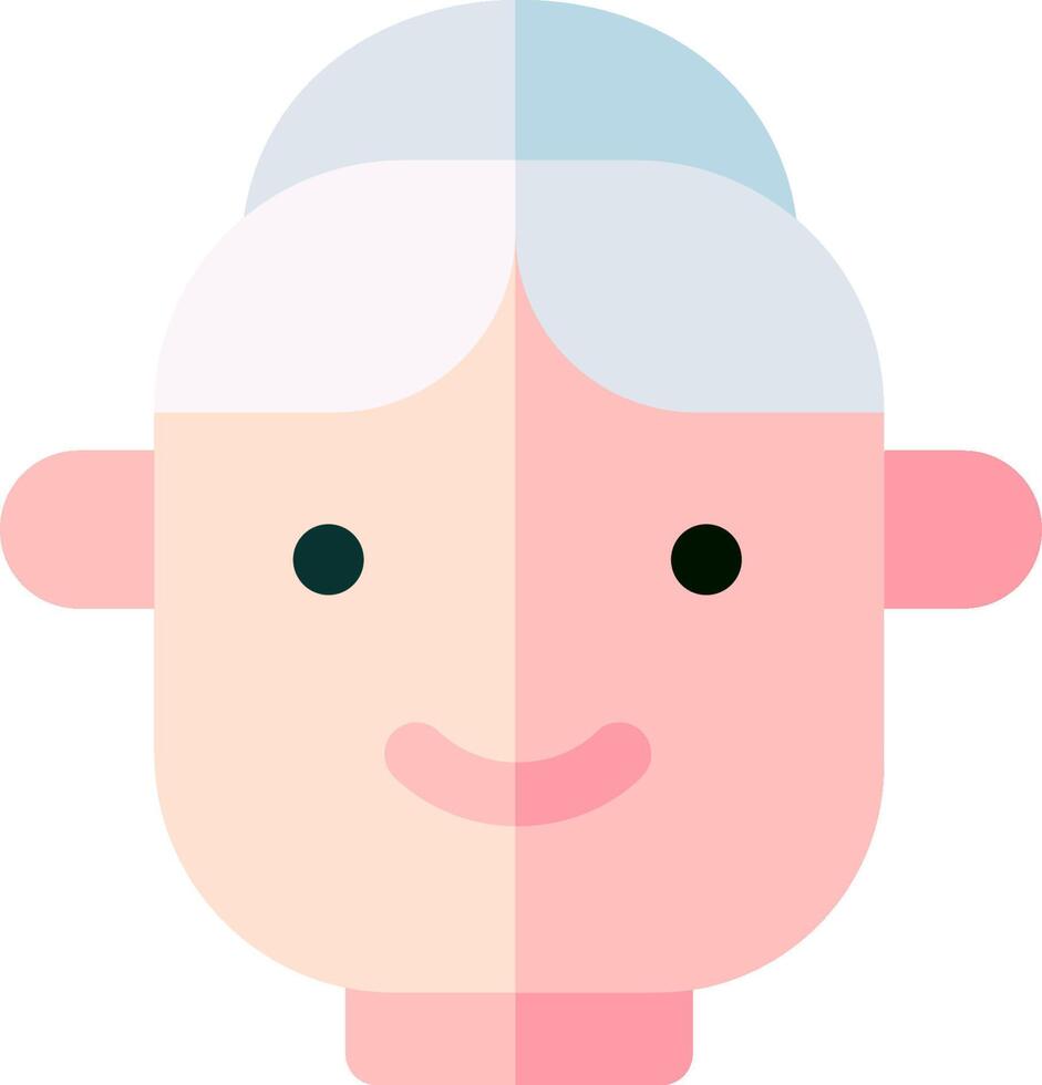 An old woman with a white hair and a blue face vector