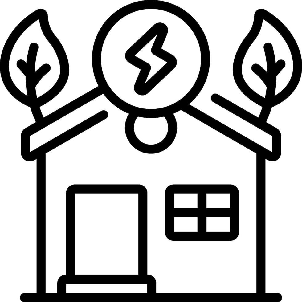 House with electricity icon illustration vector