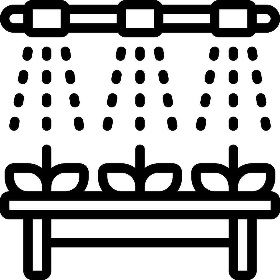 A black and white illustration of a shower vector