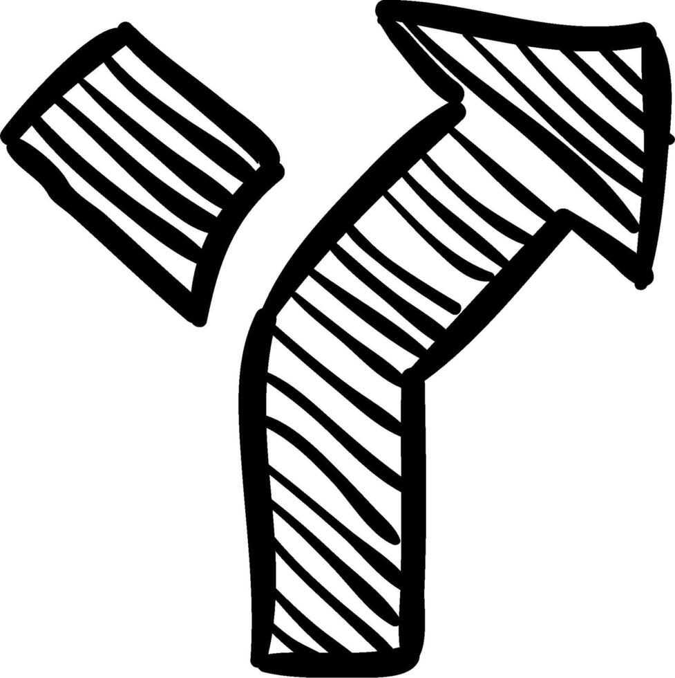 A black and white drawing of a letter y vector