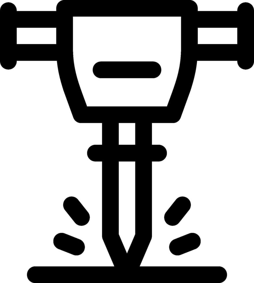 A drill icon on a white background vector
