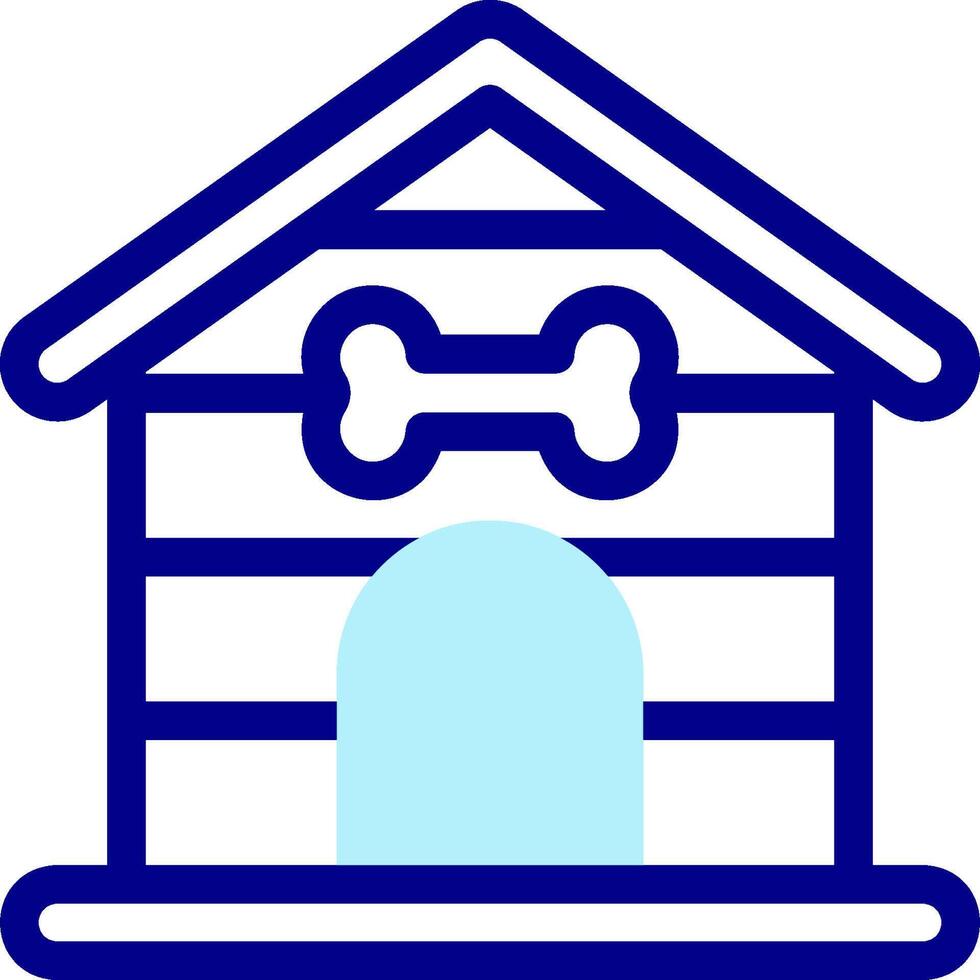A dog house with a bone in the door vector