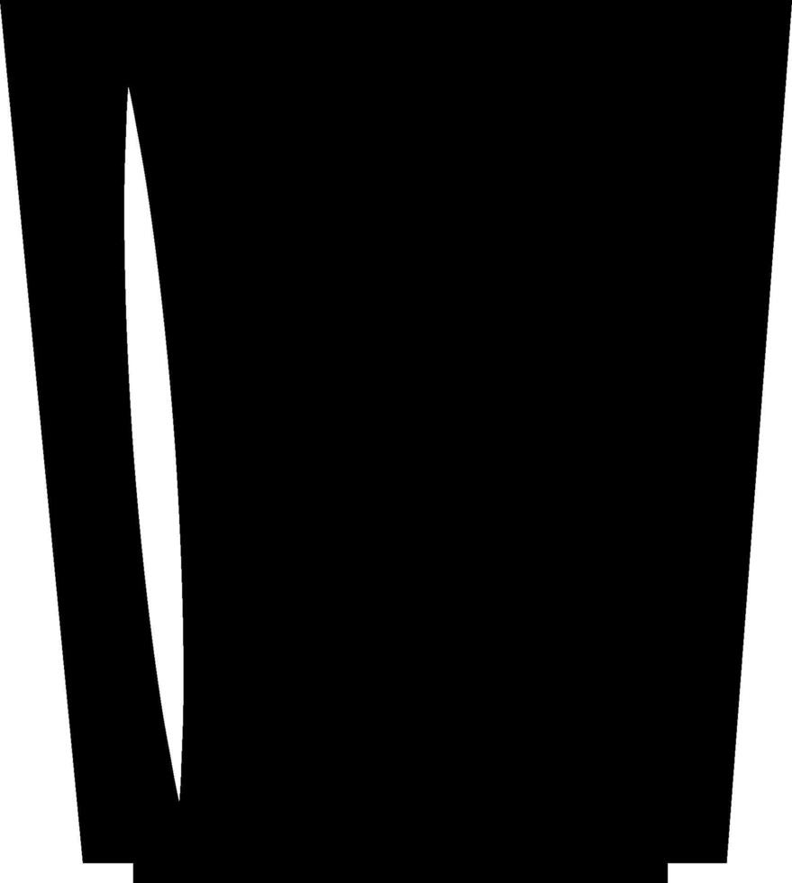 A black and white silhouette of a cup vector