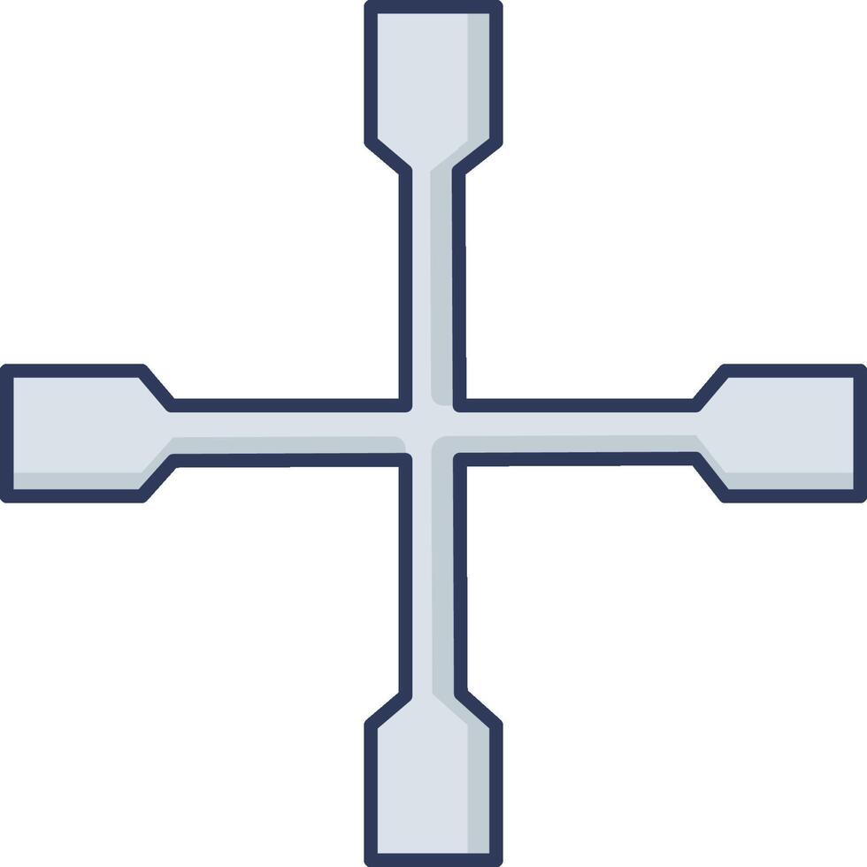 A cross with four different shapes vector