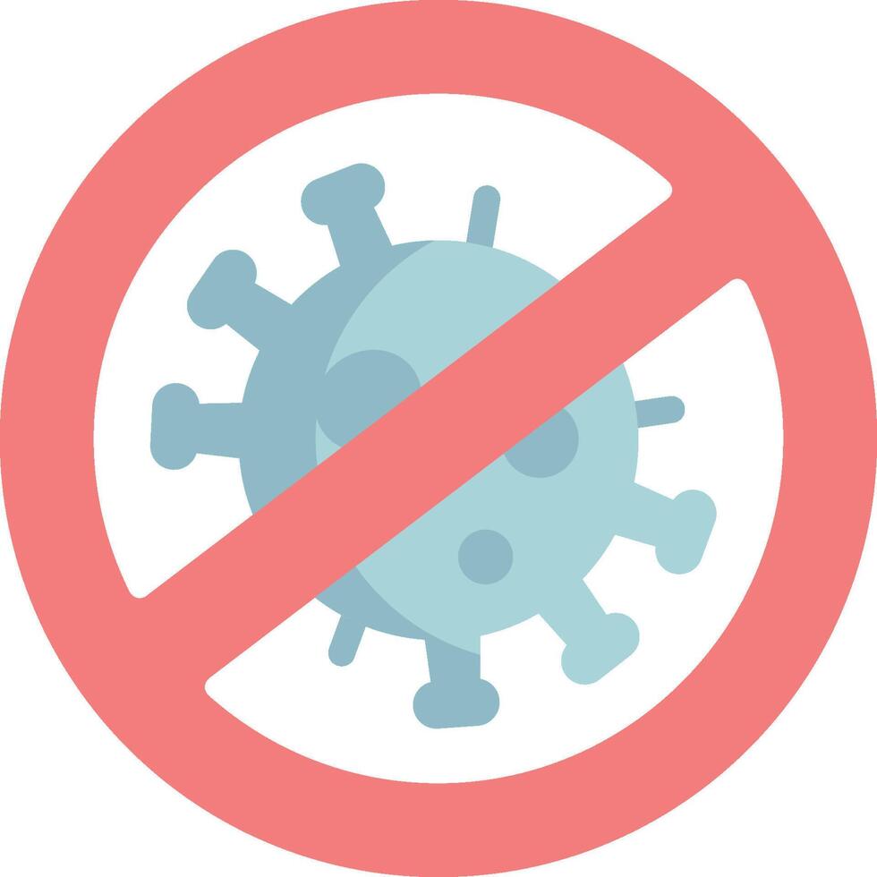 A no sign with a virus on it vector